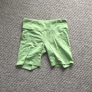 Neon green TNA biker shorts